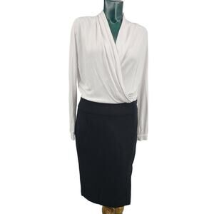 Etcetera White and Black Midi Dress